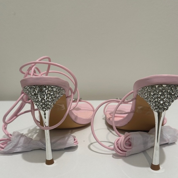 New With Tags Fashion Nova Light Pink Strappy Heels- NWT - Picture 2 of 4